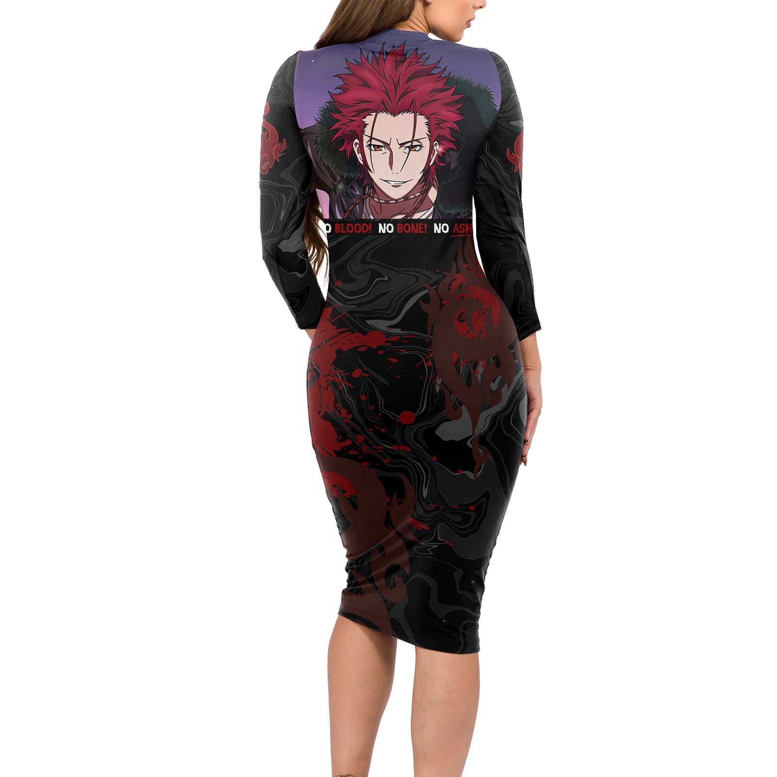 Mikoto Suoh - K Missing Kings Long Sleeve Bodycon Dress Anime Style