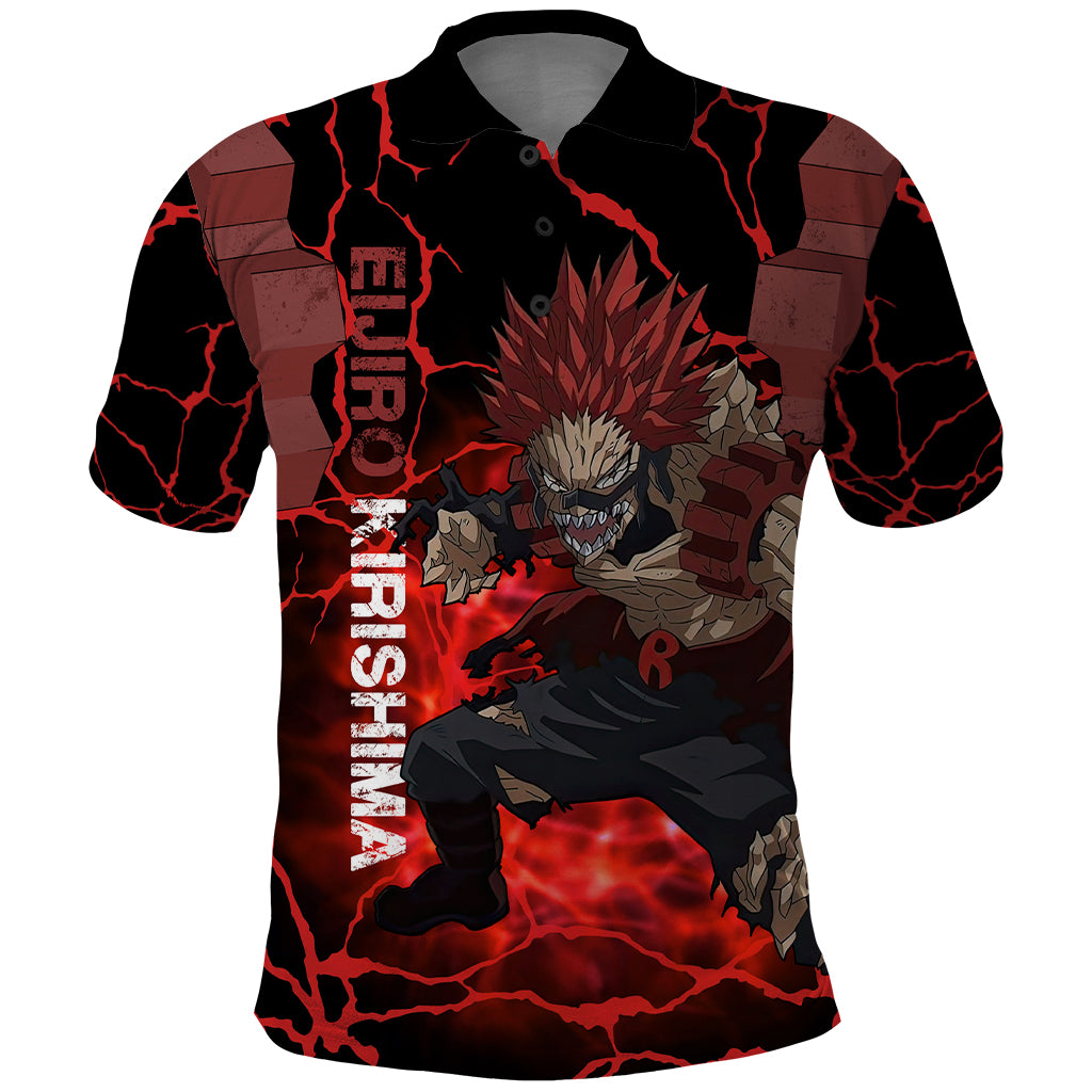 Eijirou Red Riot - My Hero Acacdemia Polo Shirt Anime Style