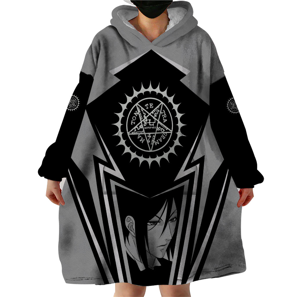 Black Butler Kuroshitsuji Wearable Blanket Hoodie Anime Style