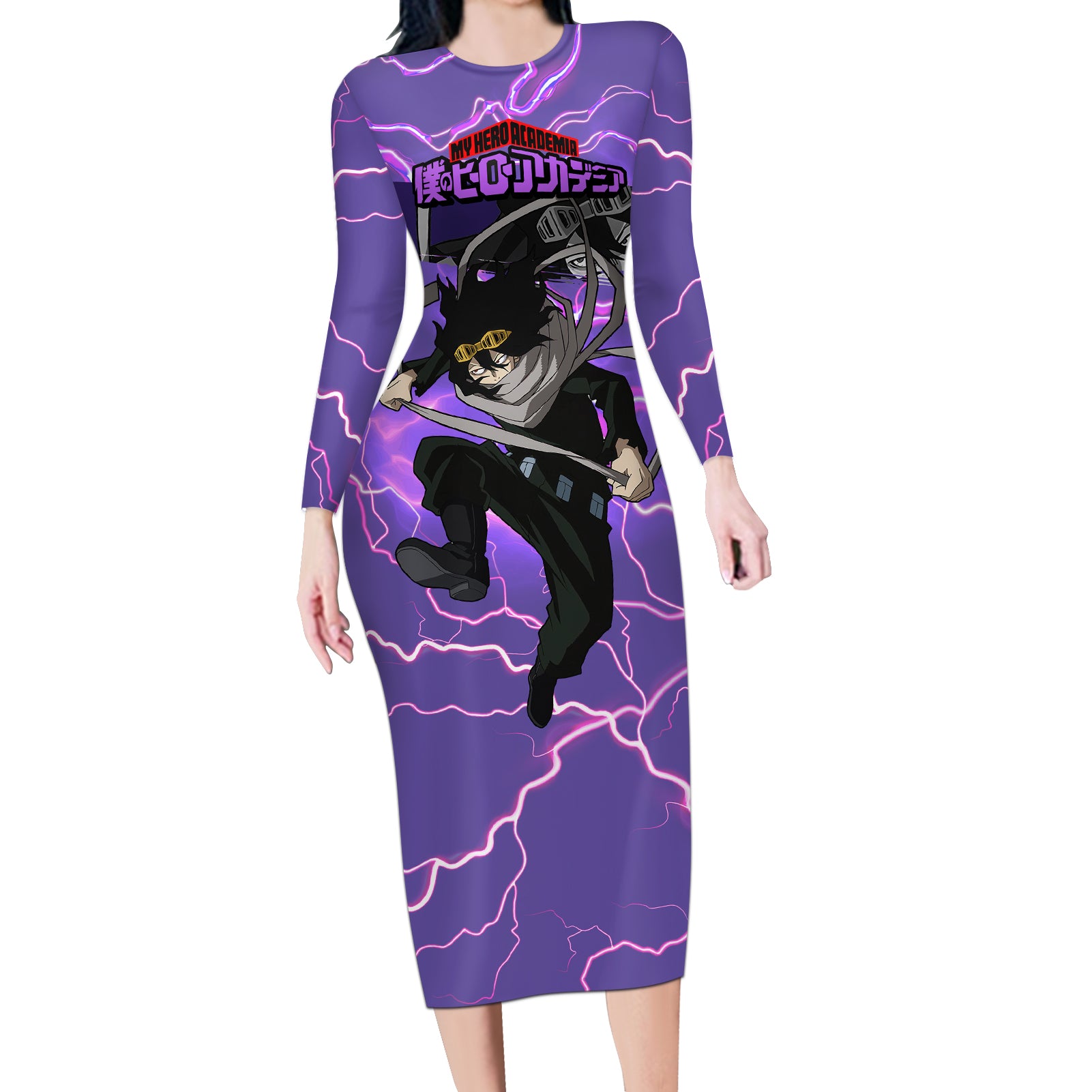 Shouta Aizawa - My Hero  Academia Long Sleeve Bodycon Dress Anime Style
