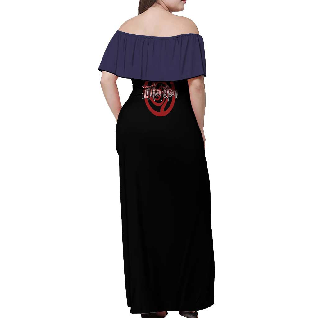Maki Zenin - Jujusu Kaisen Off Shoulder Maxi Dress Anime Mix Manga Style