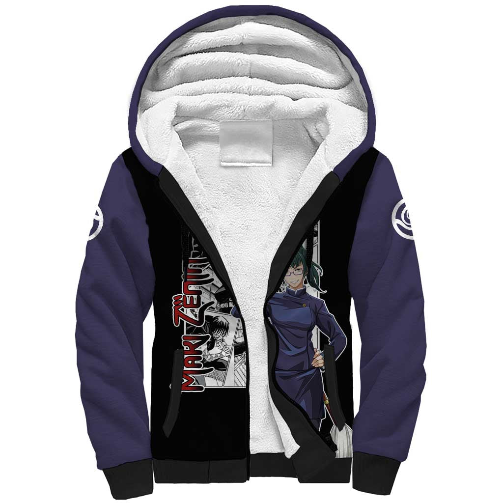 Maki Zenin - Jujusu Kaisen Sherpa Hoodie Anime Mix Manga Style