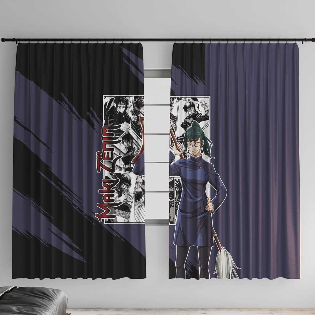 Maki Zenin - Jujusu Kaisen Window Curtain Anime Mix Manga Style