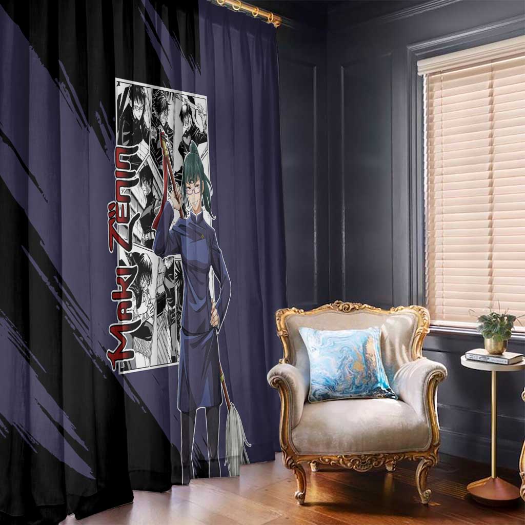 Maki Zenin - Jujusu Kaisen Window Curtain Anime Mix Manga Style