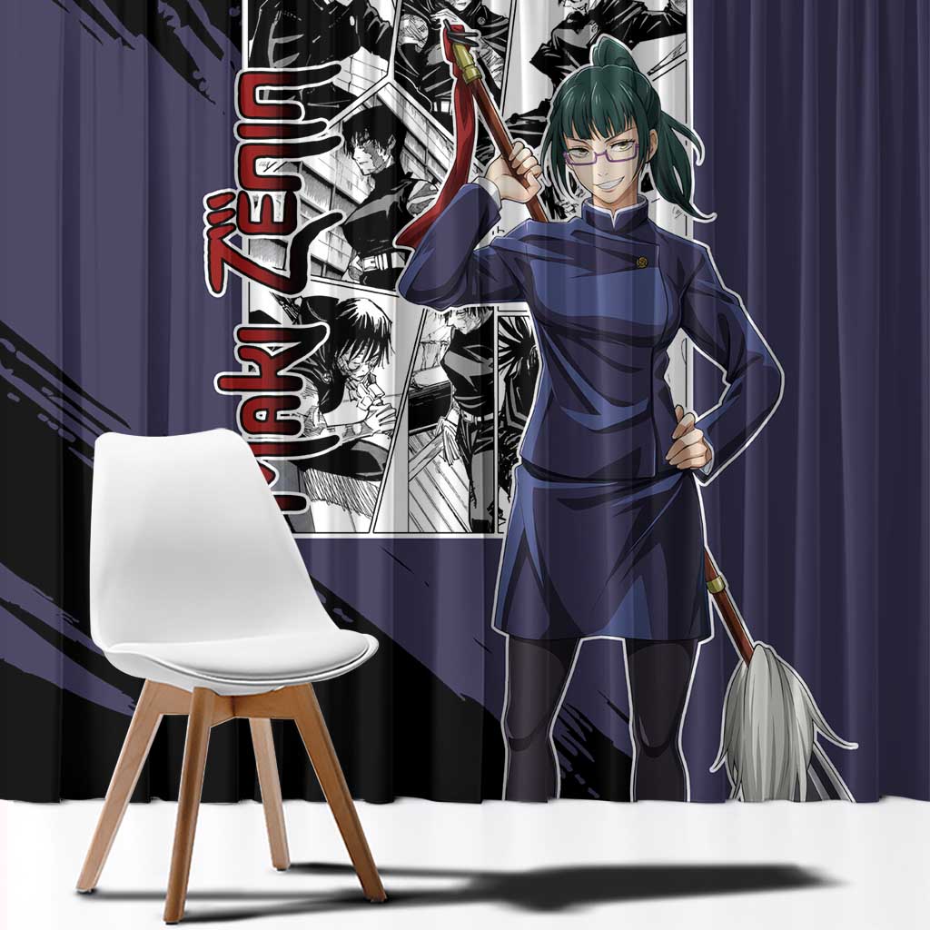 Maki Zenin - Jujusu Kaisen Window Curtain Anime Mix Manga Style