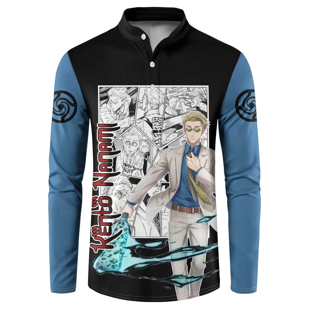 Kento Nanami - Jujusu Kaisen Button Sweatshirt Anime Mix Manga Style