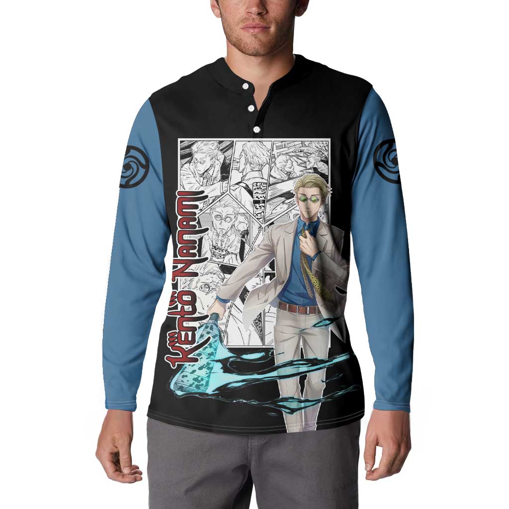 Kento Nanami - Jujusu Kaisen Button Sweatshirt Anime Mix Manga Style