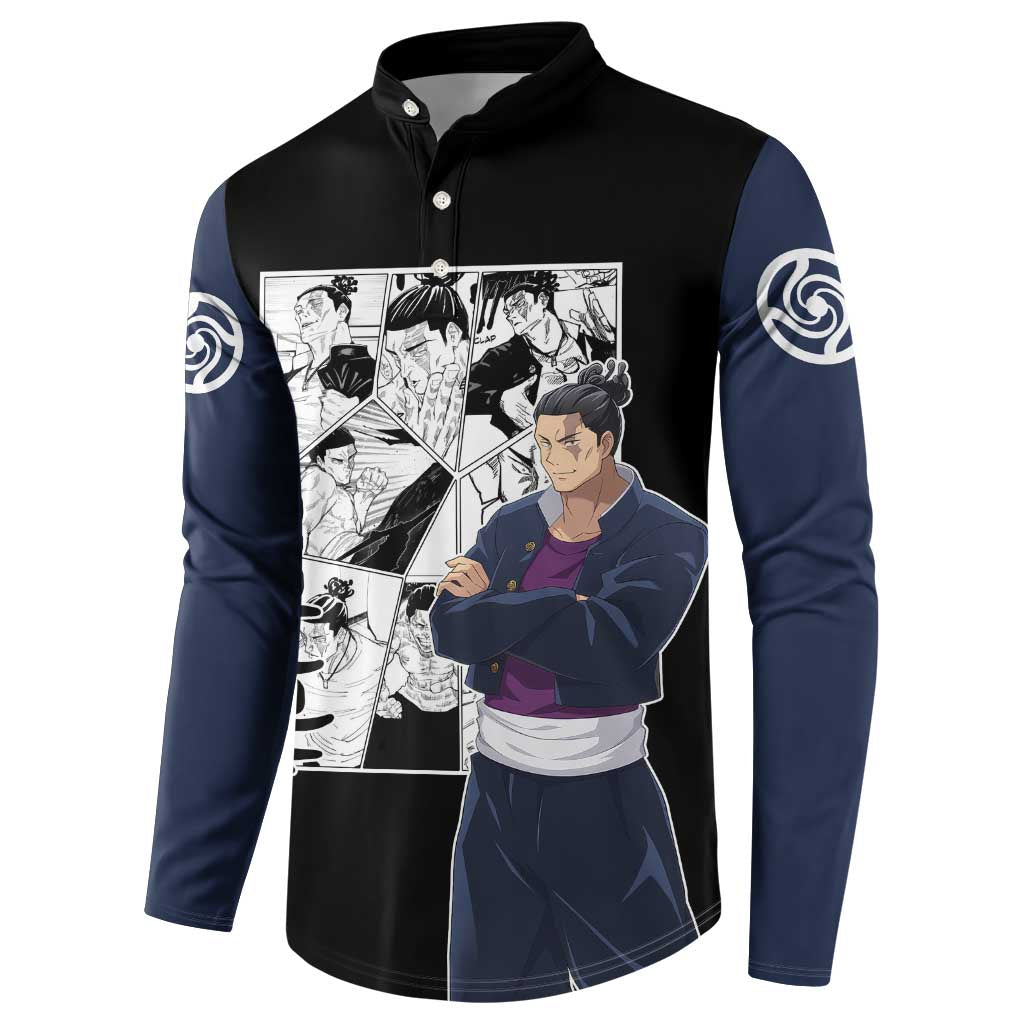 Aoi Todo - Jujutsu Kaisen Button Sweatshirt Anime Mix Manga Style