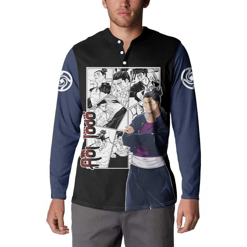 Aoi Todo - Jujutsu Kaisen Button Sweatshirt Anime Mix Manga Style