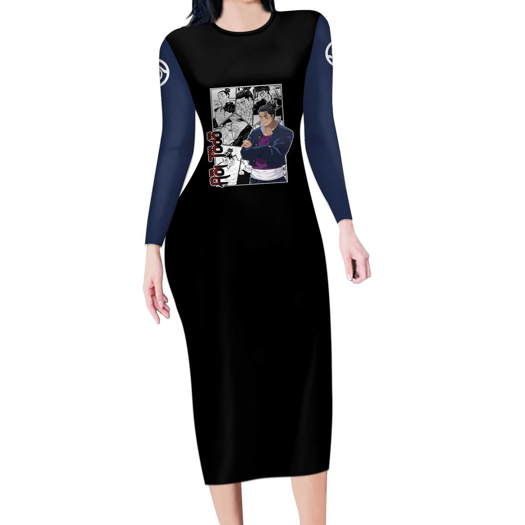 Aoi Todo - Jujutsu Kaisen Long Sleeve Bodycon Dress Anime Mix Manga Style
