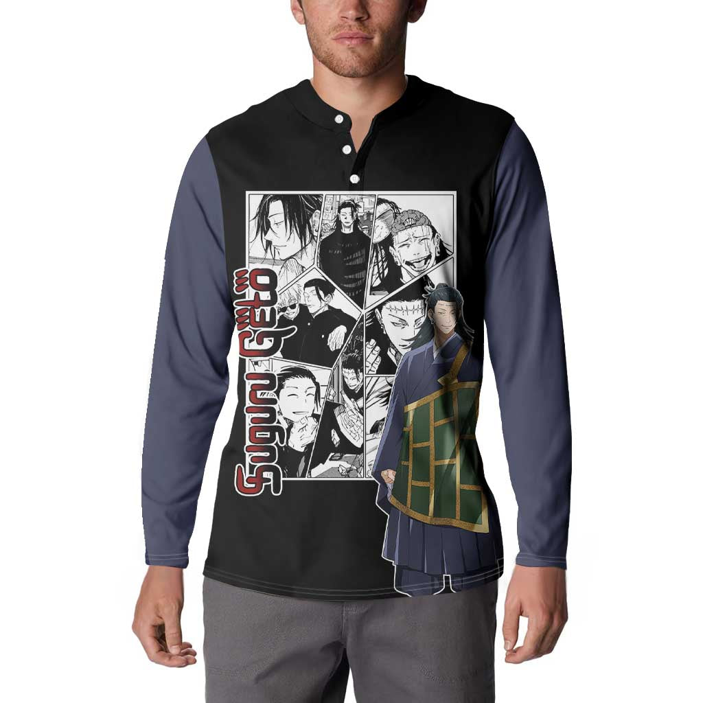 Suguru Geto - Jujutsu Kaisen Button Sweatshirt Anime Mix Manga Style