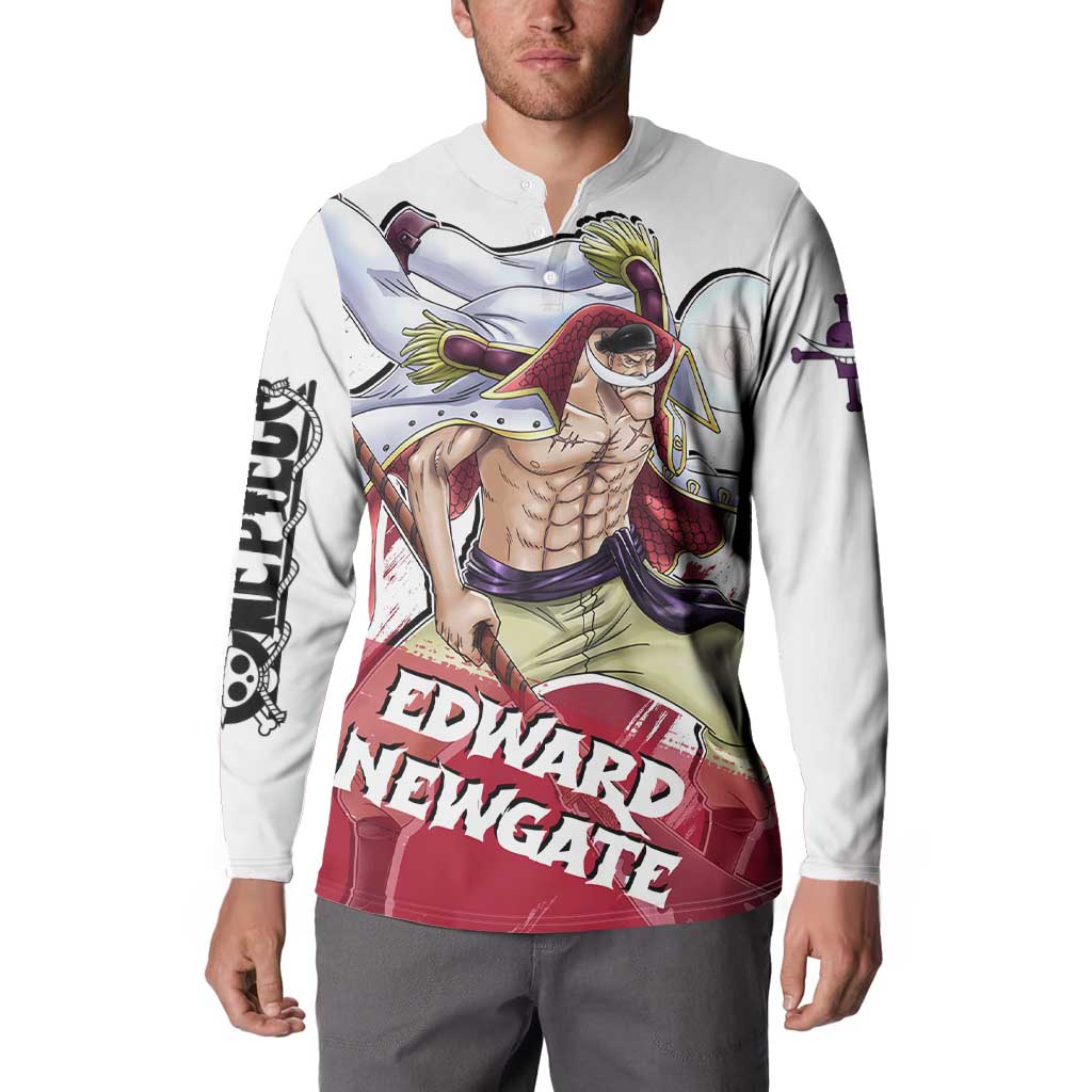 Edward Newgate - One Piece Button Sweatshirt Anime Style