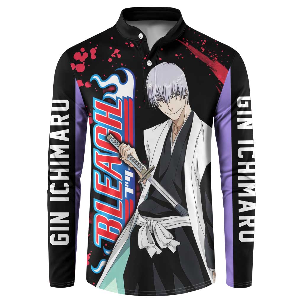 Gin Ichimaru - Bleach Button Sweatshirt Anime Style