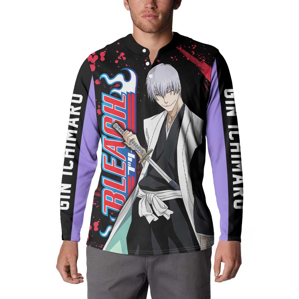 Gin Ichimaru - Bleach Button Sweatshirt Anime Style