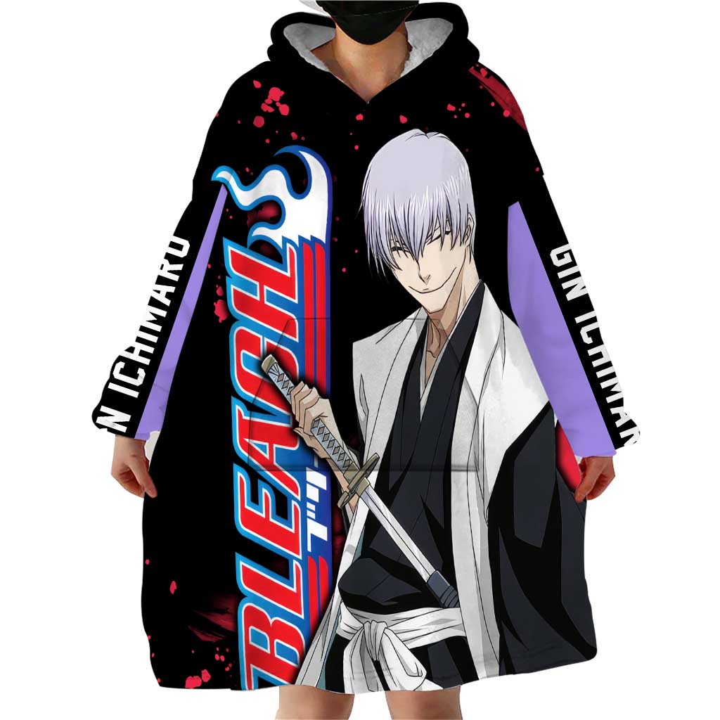 Gin Ichimaru - Bleach Wearable Blanket Hoodie Anime Style