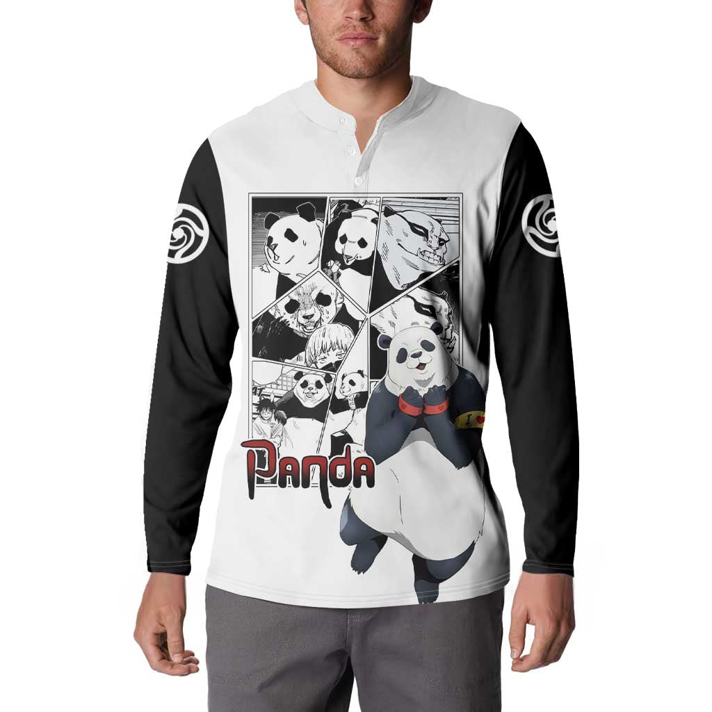 Panda - Jujutsu Kaisen Button Sweatshirt Anime Mix Manga Style