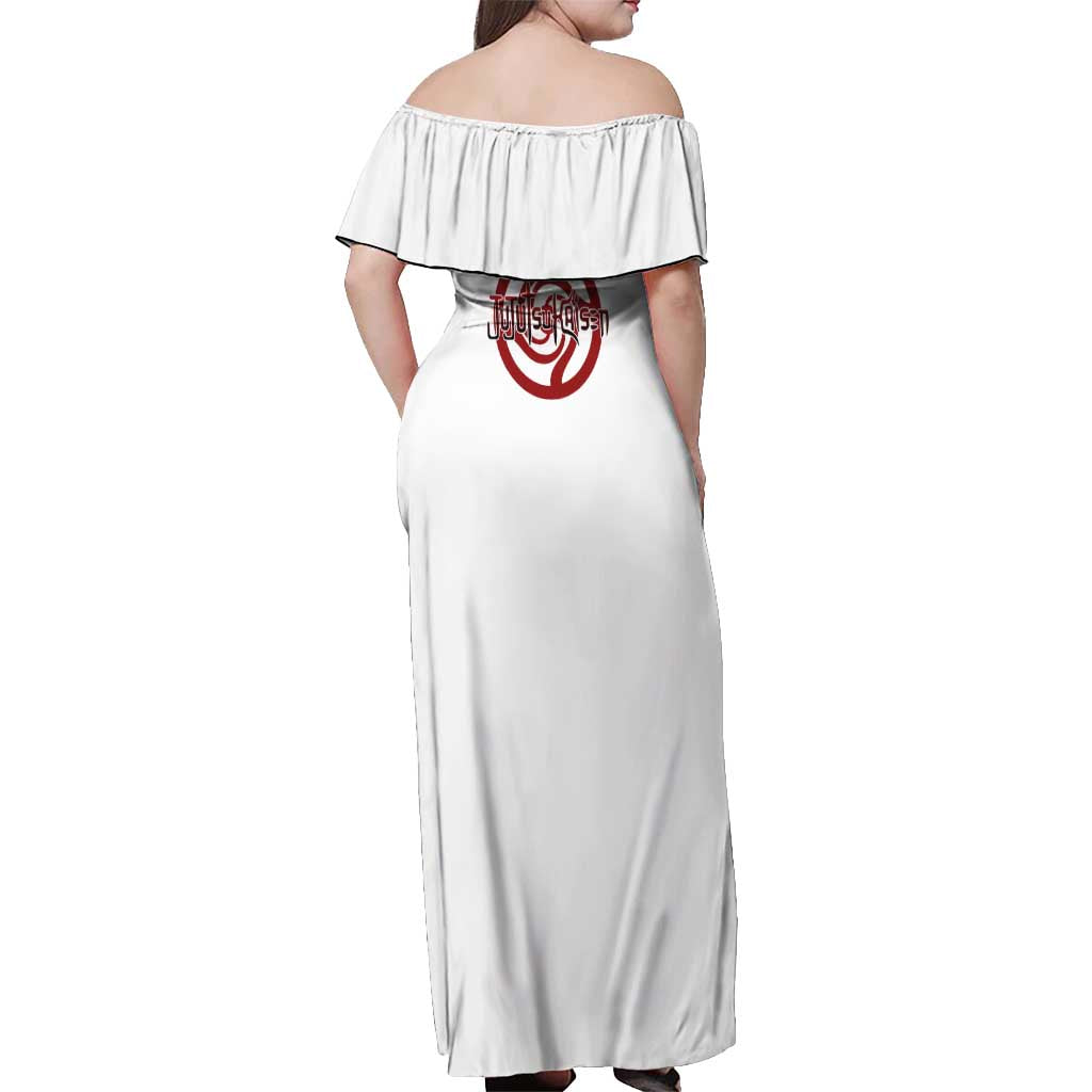 Panda - Jujutsu Kaisen Off Shoulder Maxi Dress Anime Mix Manga Style