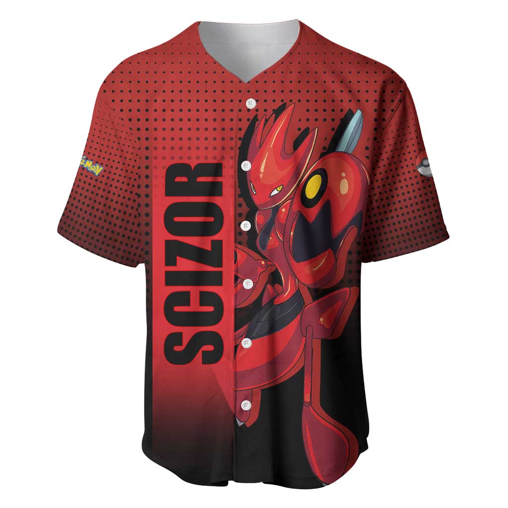 Scizor from Poké Baseball Jersey with Bug Type Ability and Battle Ready Pose Design - The Mazicc