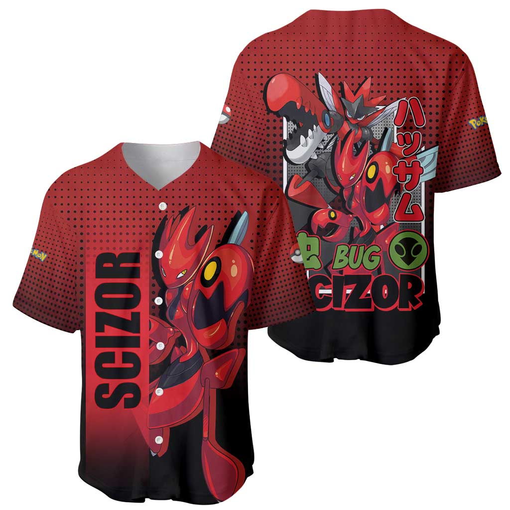 Scizor from Poké Baseball Jersey with Bug Type Ability and Battle Ready Pose Design - The Mazicc
