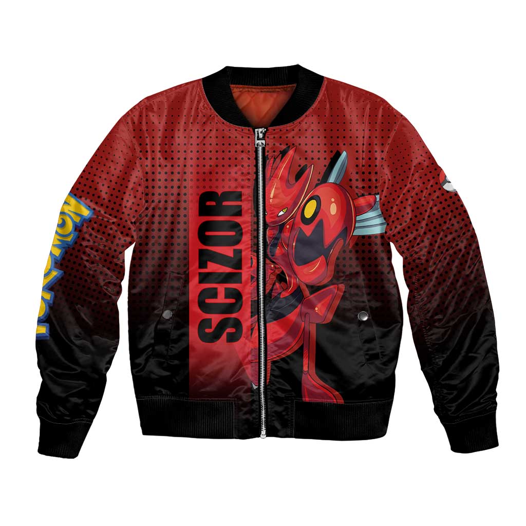 Scizor from Poké Bomber Jacket with Bug Type Ability and Battle Ready Pose Design - The Mazicc