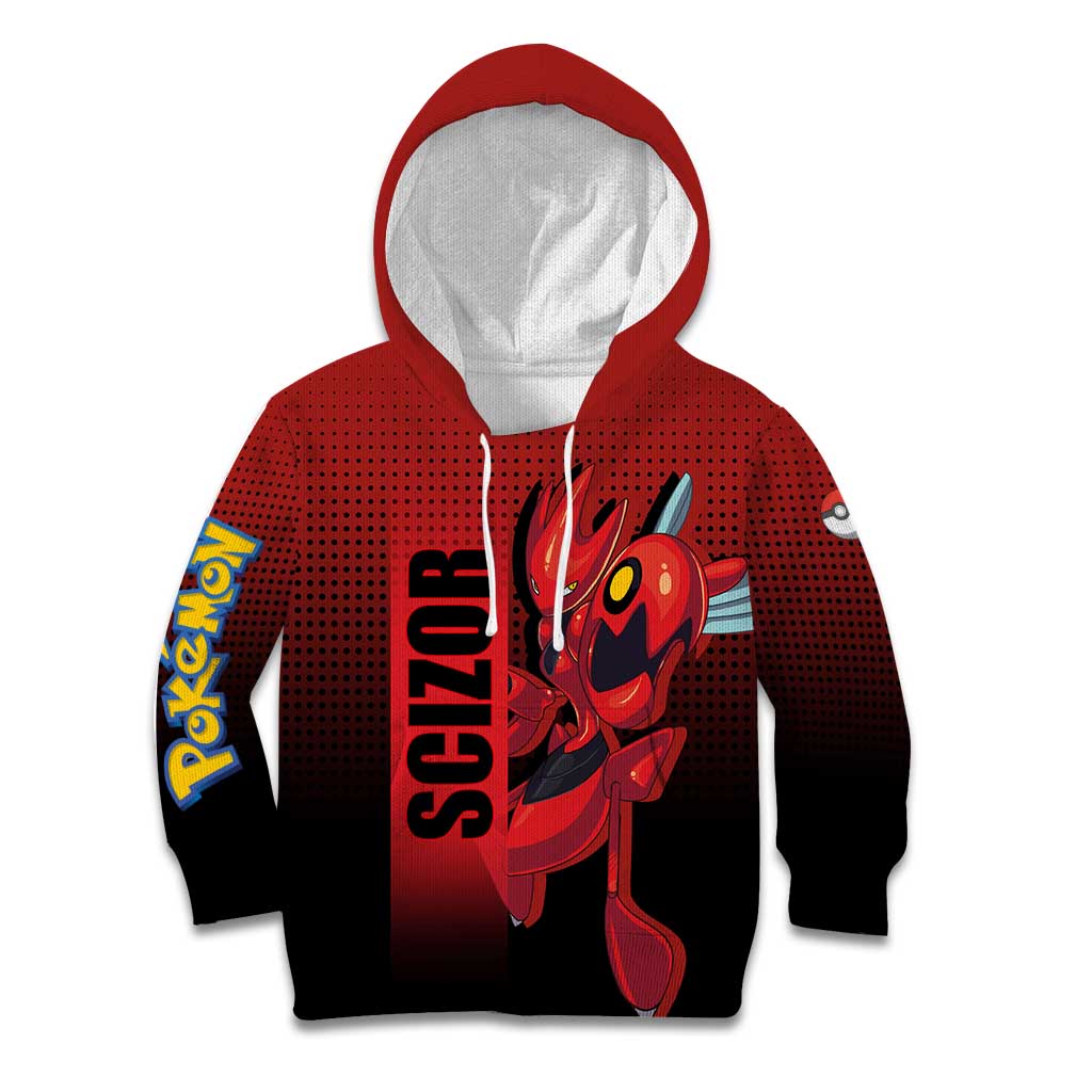 Scizor from Poké Kid Hoodie with Bug Type Ability and Battle Ready Pose Design - The Mazicc