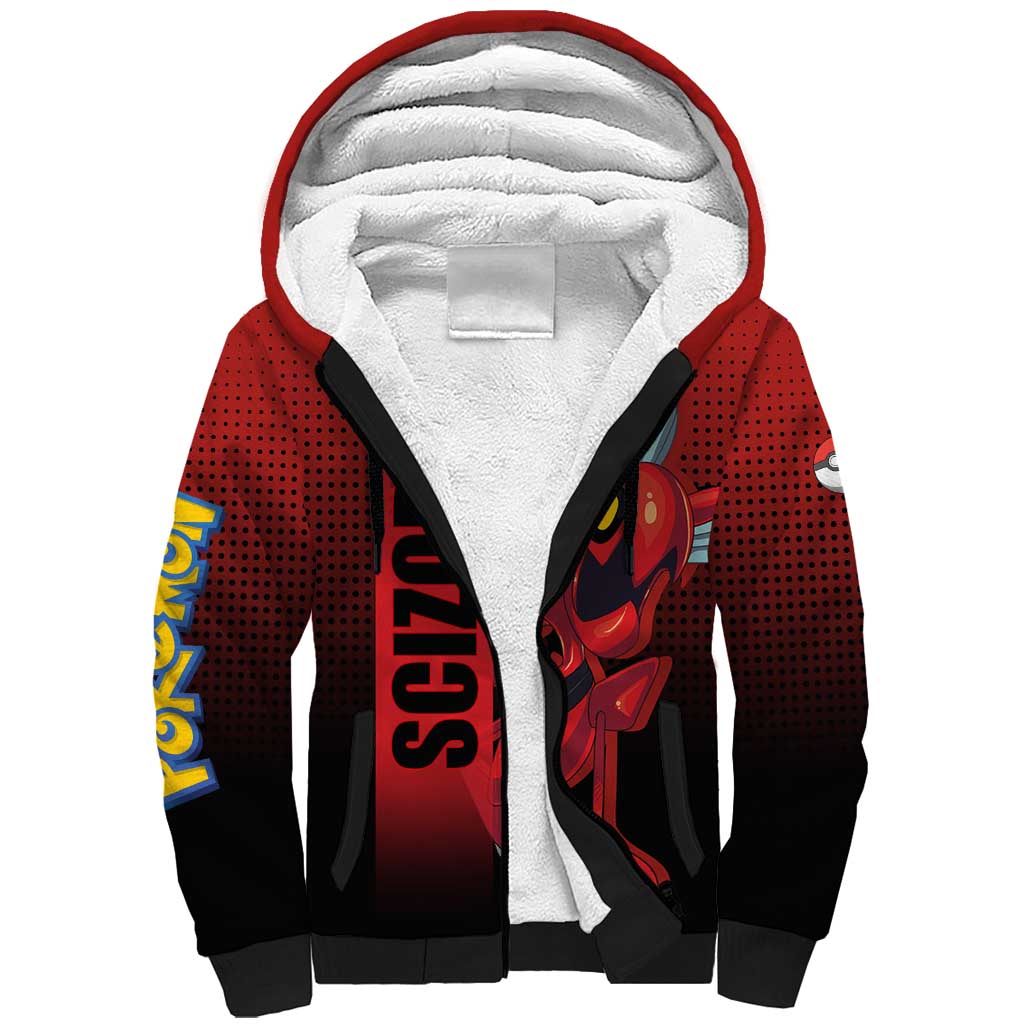 Scizor from Poké Sherpa Hoodie with Bug Type Ability and Battle Ready Pose Design - The Mazicc