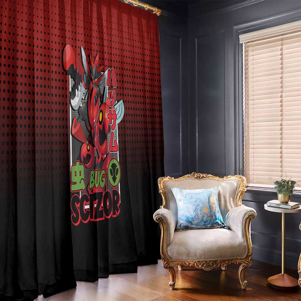 Scizor from Poké Window Curtain with Bug Type Ability and Battle Ready Pose Design - The Mazicc
