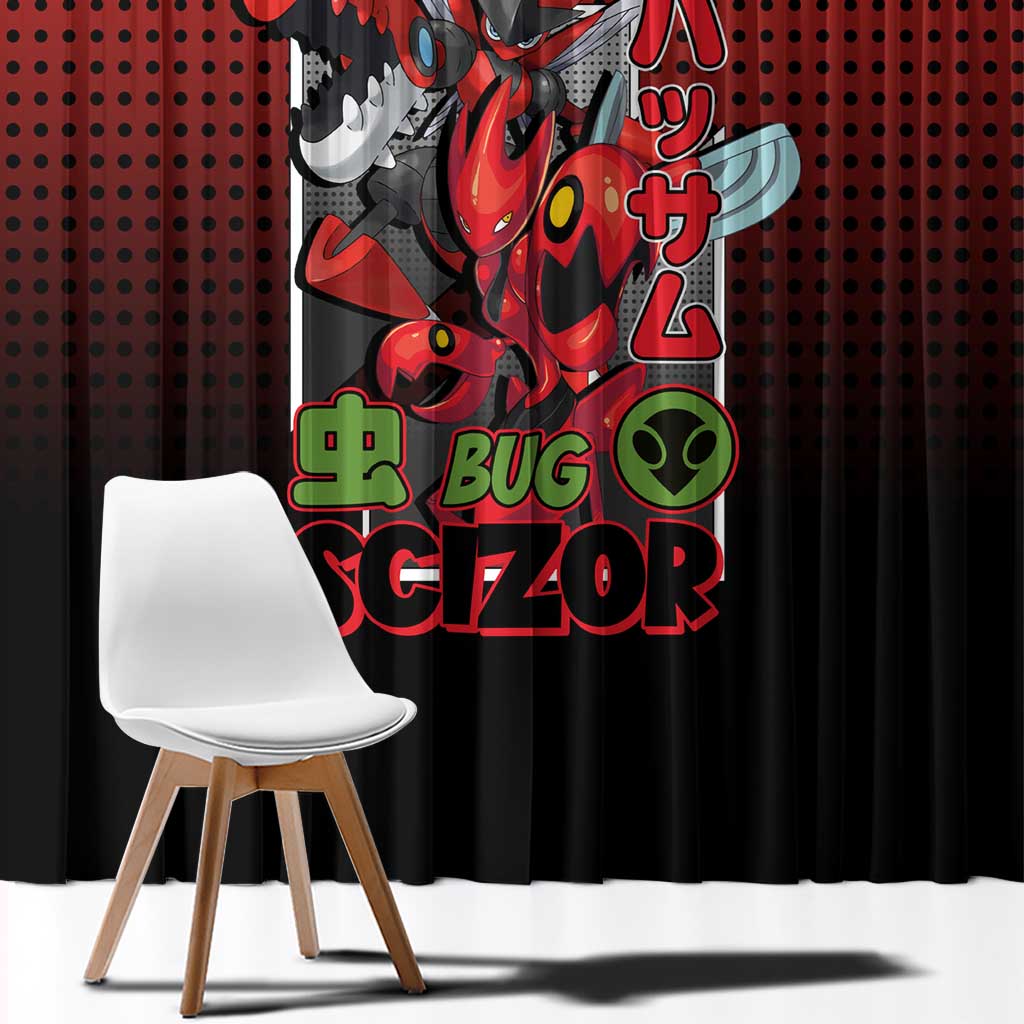 Scizor from Poké Window Curtain with Bug Type Ability and Battle Ready Pose Design - The Mazicc