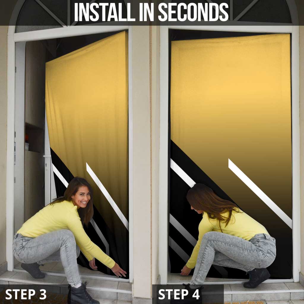 Saitama One Punch Man Door Cover with Bold Expression and Simple Powerful Design - The Mazicc