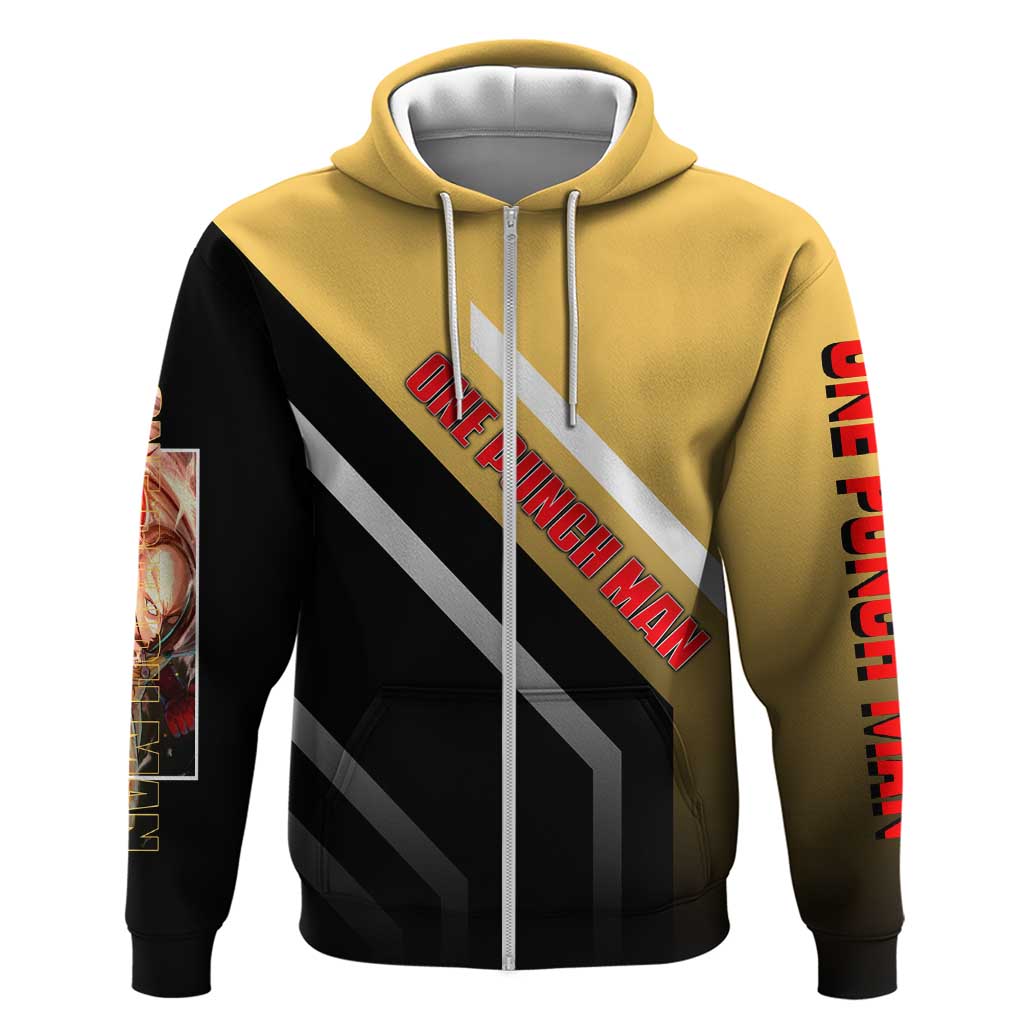 Saitama One Punch Man Hoodie with Bold Expression and Simple Powerful Design - The Mazicc