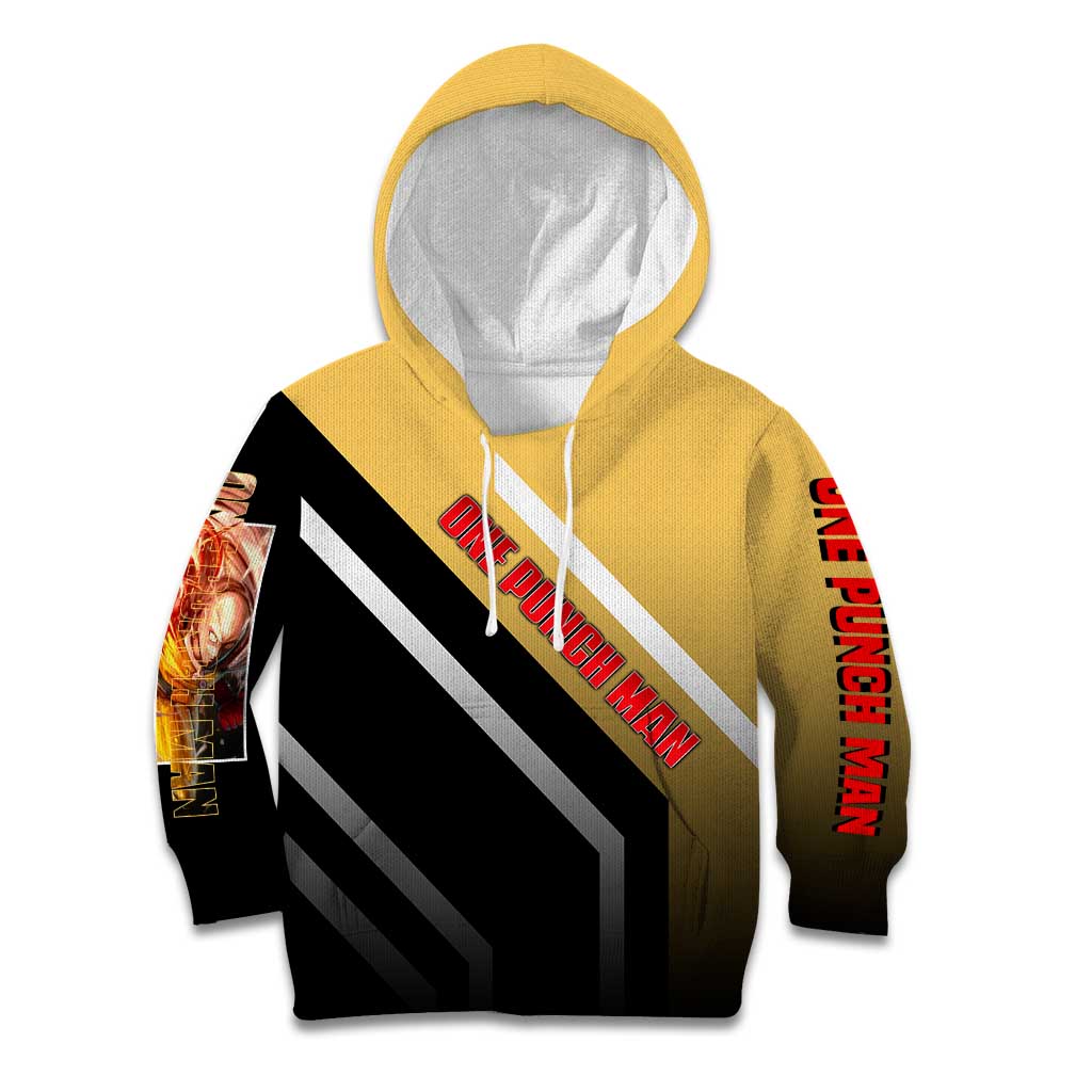 Saitama One Punch Man Kid Hoodie with Bold Expression and Simple Powerful Design - The Mazicc