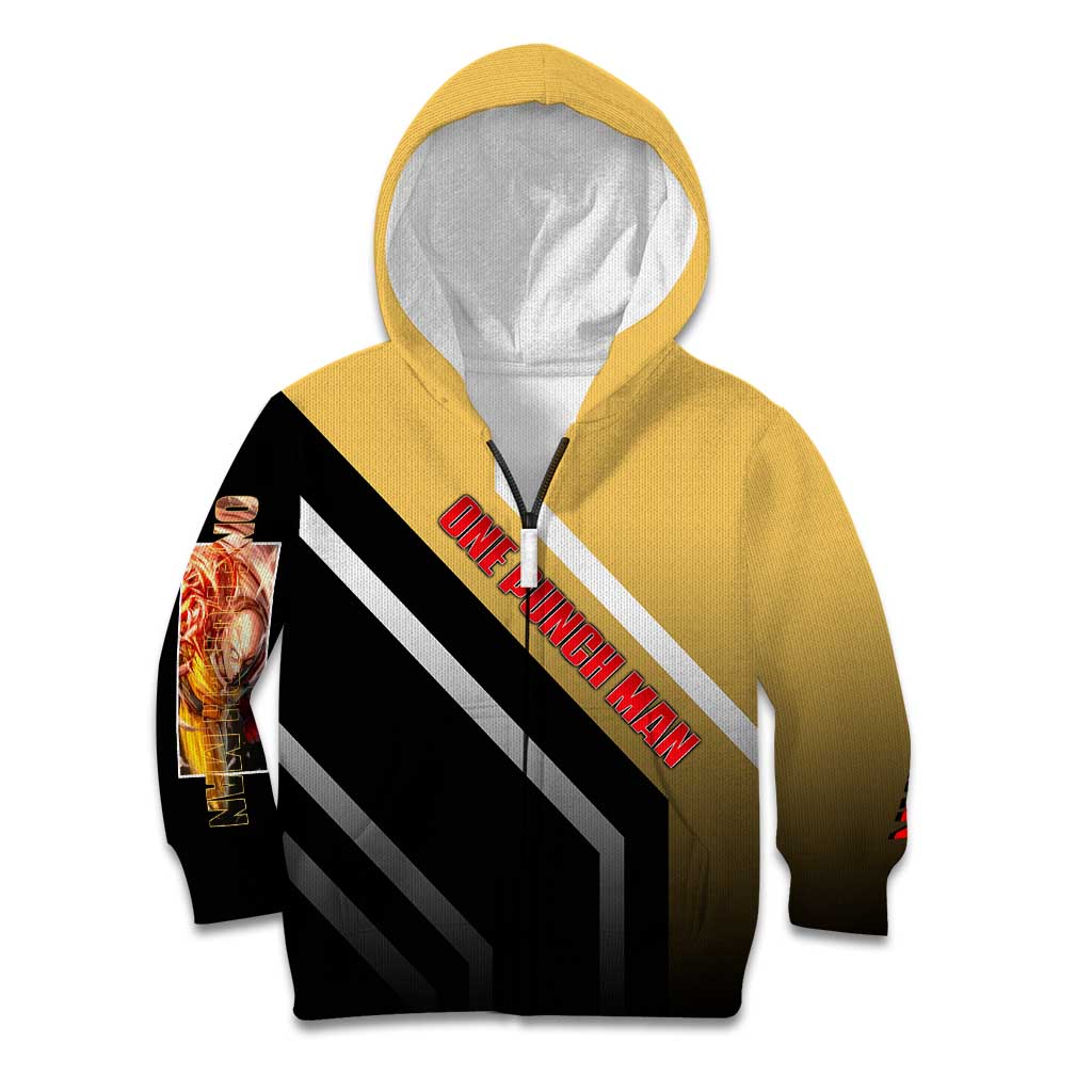 Saitama One Punch Man Kid Hoodie with Bold Expression and Simple Powerful Design - The Mazicc
