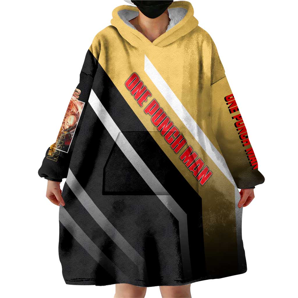 Saitama One Punch Man Wearable Blanket Hoodie with Bold Expression and Simple Powerful Design - The Mazicc