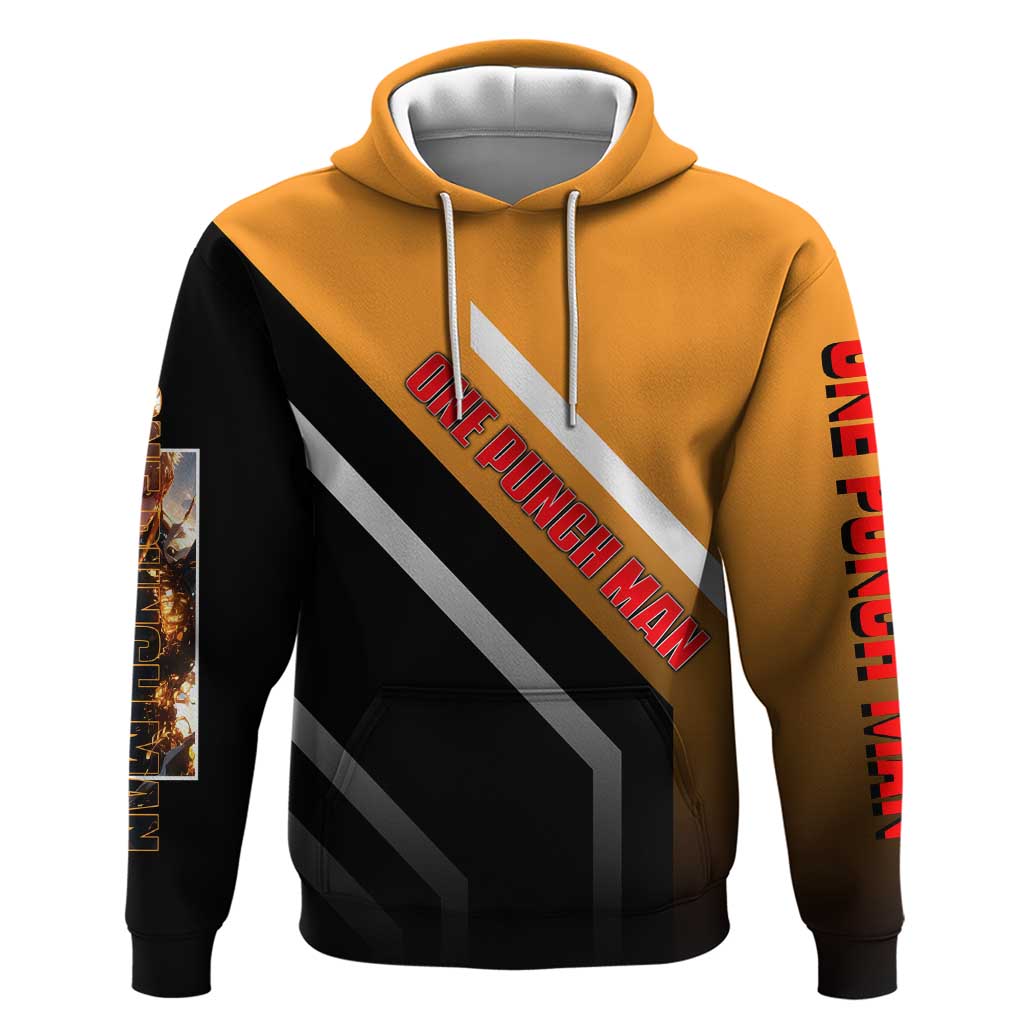 Genos One Punch Man Zip Hoodie with Cyborg Arms and Dynamic Battle Pose Design - The Mazicc