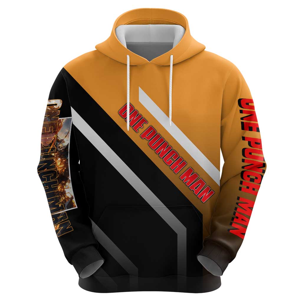 Genos One Punch Man Zip Hoodie with Cyborg Arms and Dynamic Battle Pose Design - The Mazicc