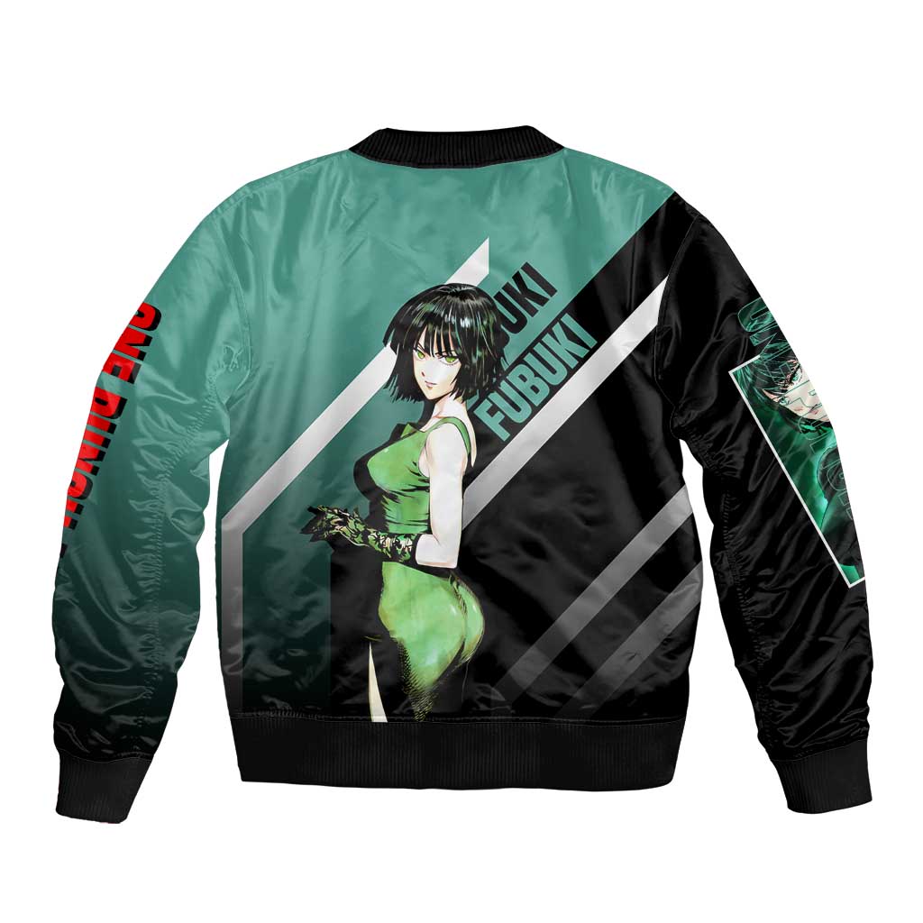 Fubuki One Punch Man Bomber Jacket with Psychic Powers and Stylish Battle Pose Design - The Mazicc