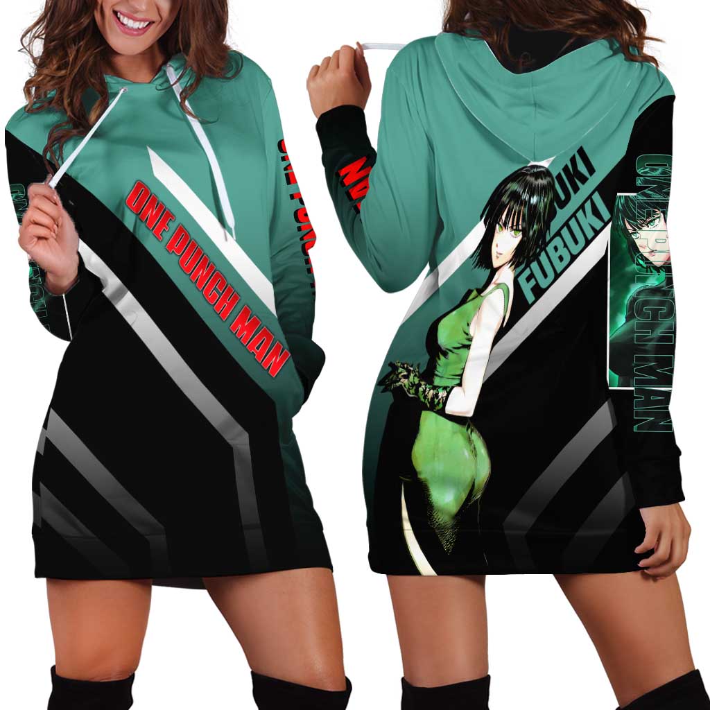 Fubuki One Punch Man Hoodie Dress with Psychic Powers and Stylish Battle Pose Design - The Mazicc