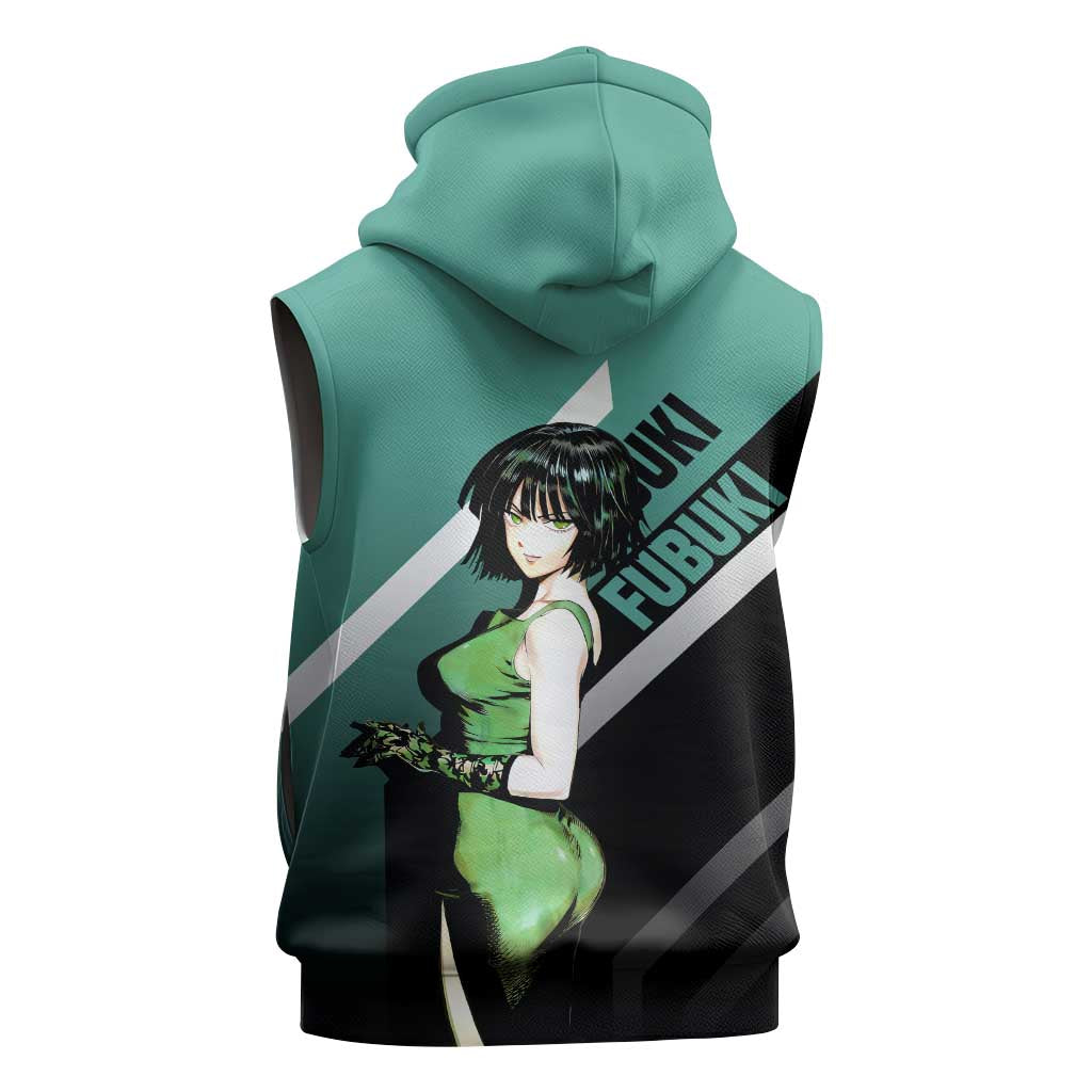 Fubuki One Punch Man Sleeveless Hoodie with Psychic Powers and Stylish Battle Pose Design - The Mazicc