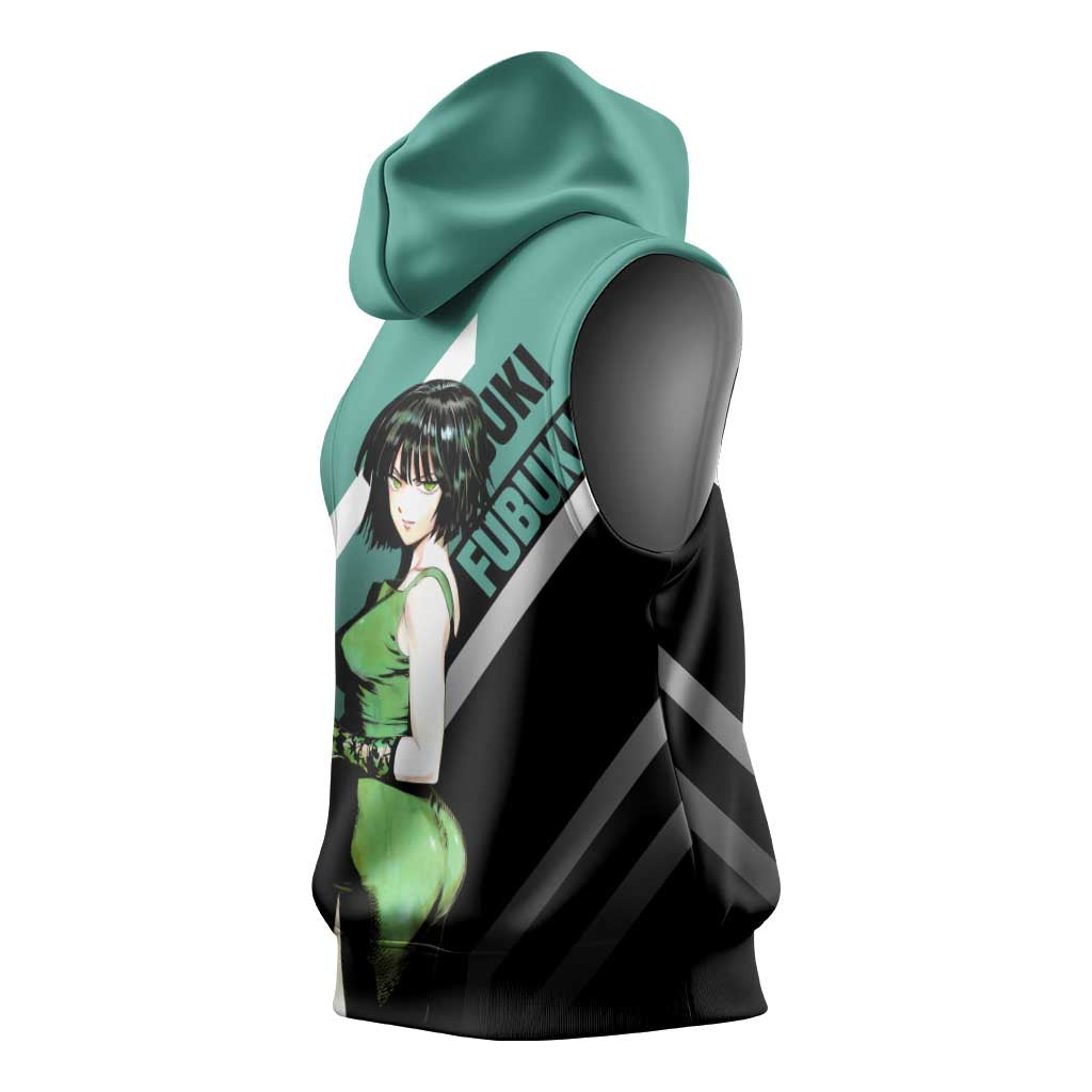 Fubuki One Punch Man Sleeveless Hoodie with Psychic Powers and Stylish Battle Pose Design - The Mazicc