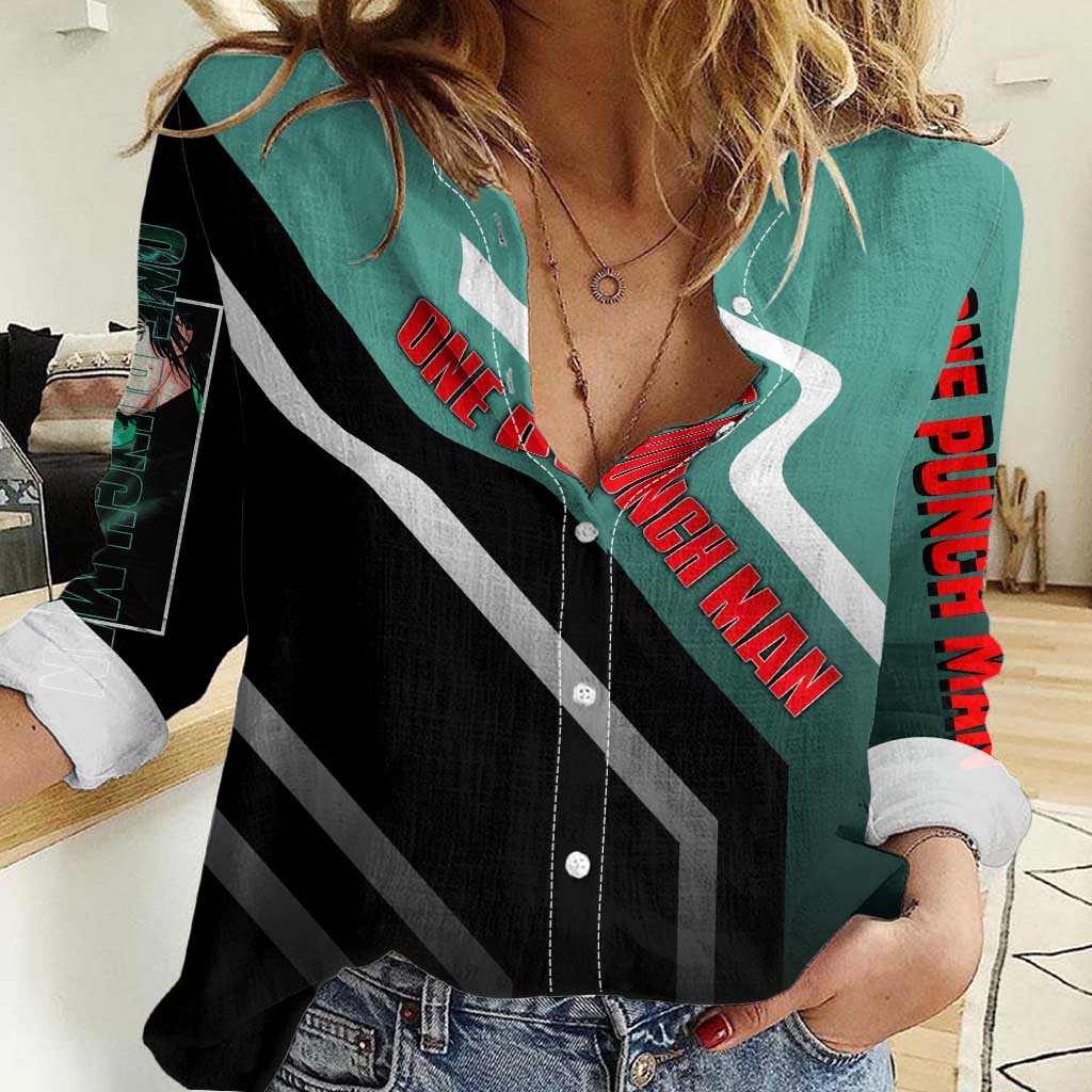 Fubuki One Punch Man Women Casual Shirt with Psychic Powers and Stylish Battle Pose Design - The Mazicc