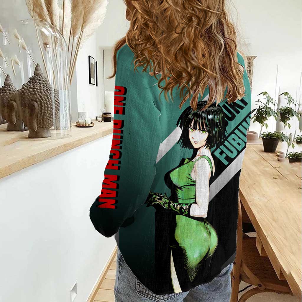 Fubuki One Punch Man Women Casual Shirt with Psychic Powers and Stylish Battle Pose Design - The Mazicc