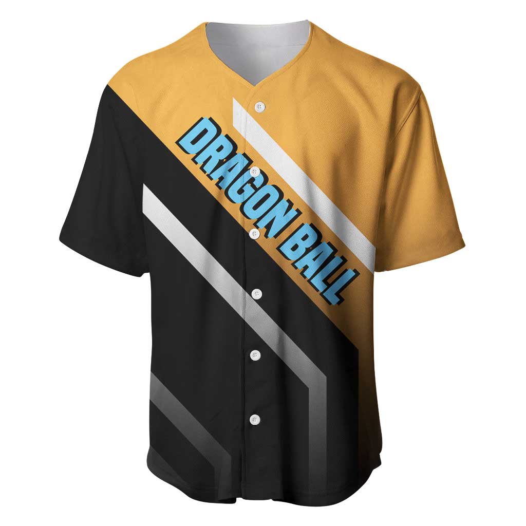Son Goku Dragon Ball Baseball Jersey with Orange Gi and Power-Up Pose Design - The Mazicc