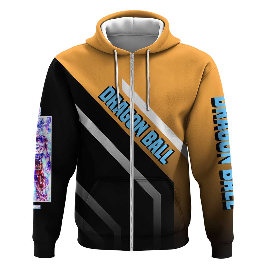 Son Goku Dragon Ball Hoodie with Orange Gi and Power-Up Pose Design - The Mazicc