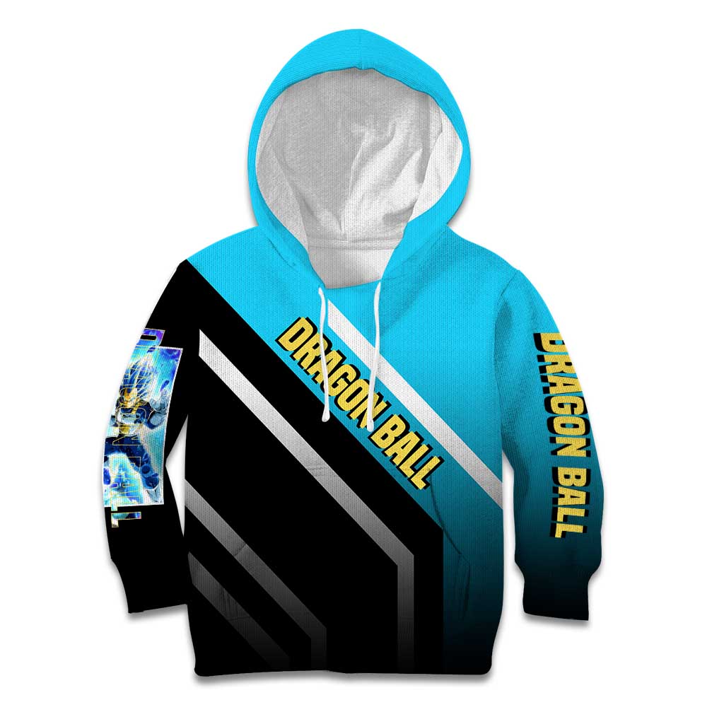 Vegeta Dragon Ball Kid Hoodie with Saiyan Armor and Fierce Battle Pose Design - The Mazicc