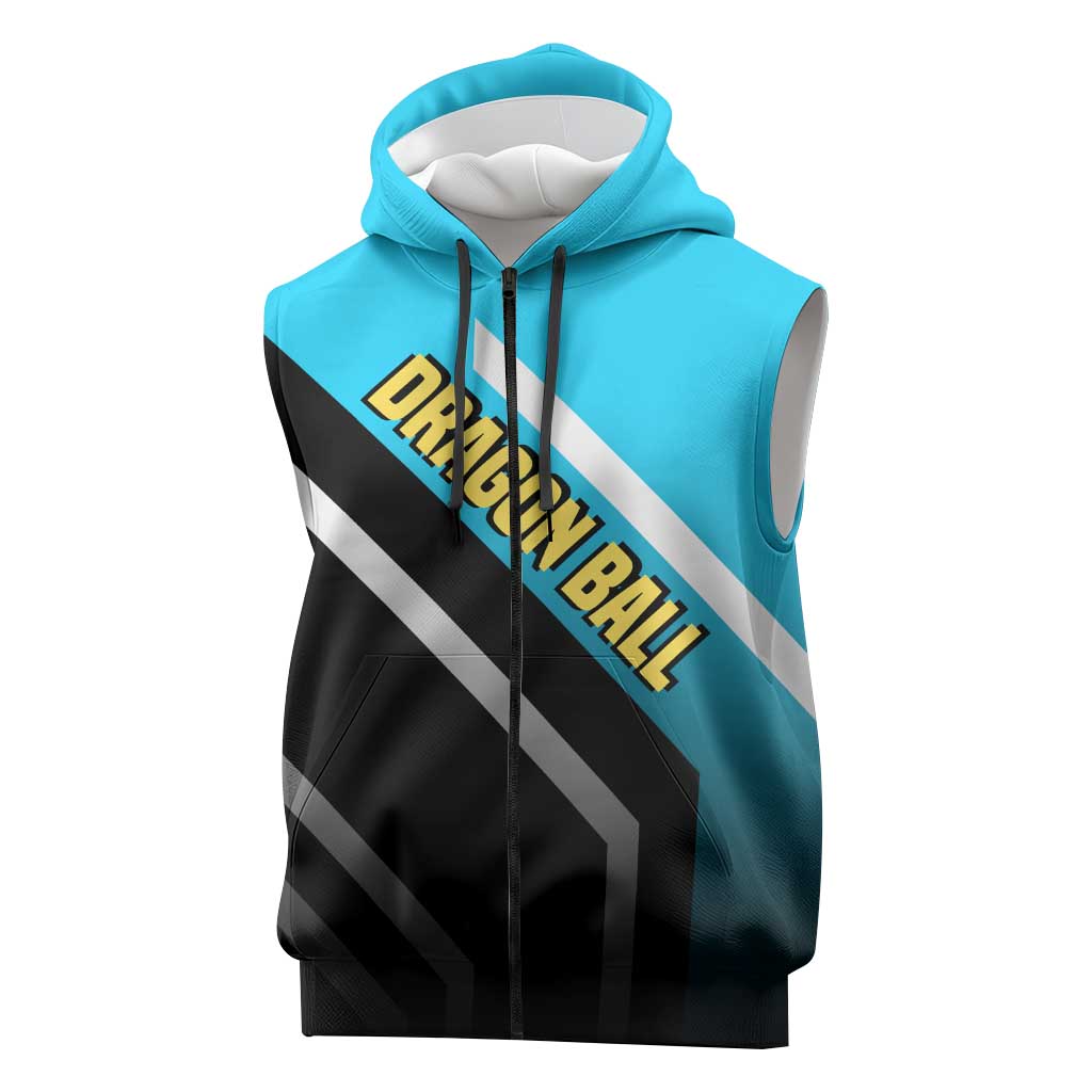 Vegeta Dragon Ball Sleeveless Zip Hoodie with Saiyan Armor and Fierce Battle Pose Design - The Mazicc
