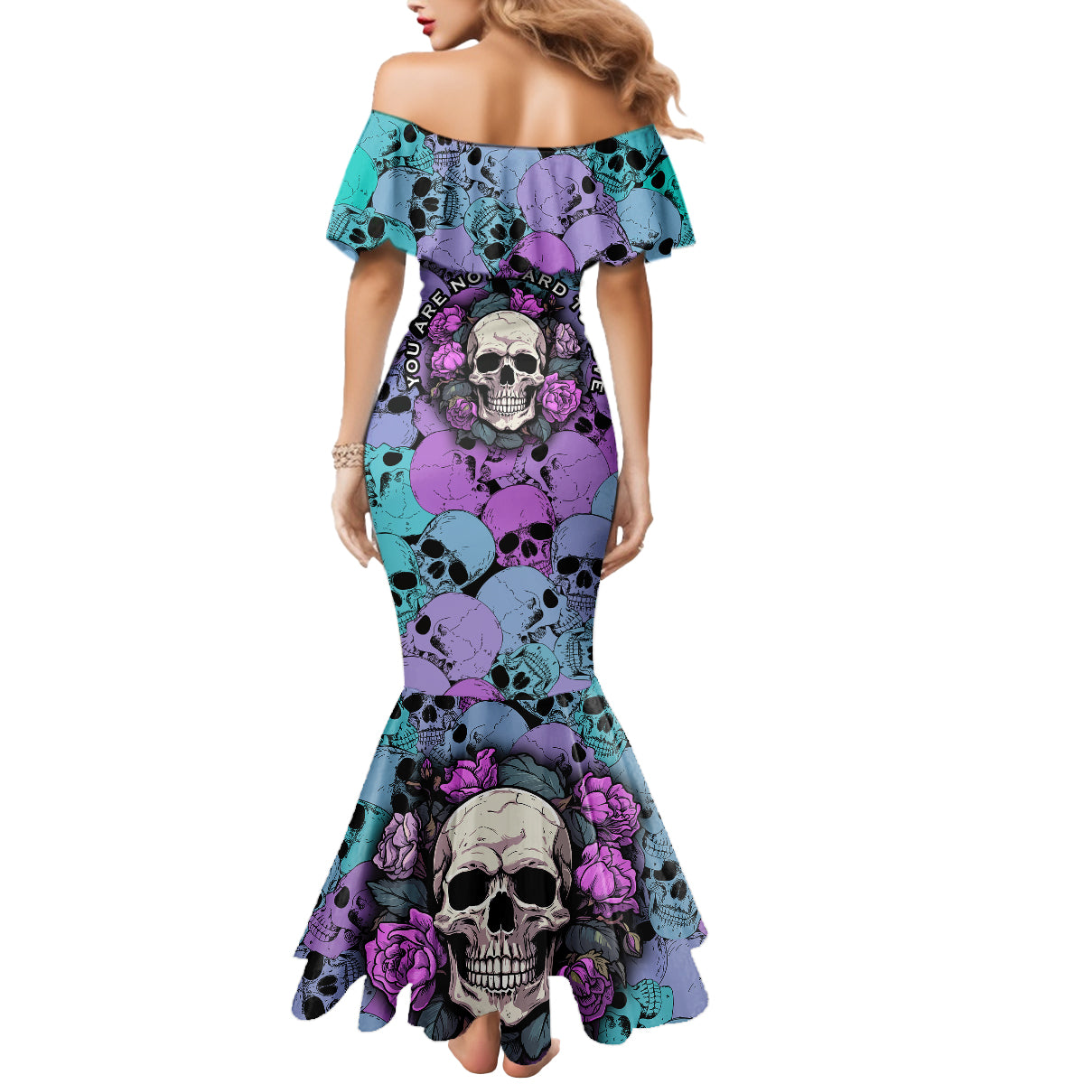 skull-pattern-mermaid-dress-your-are-not-hard-to-love