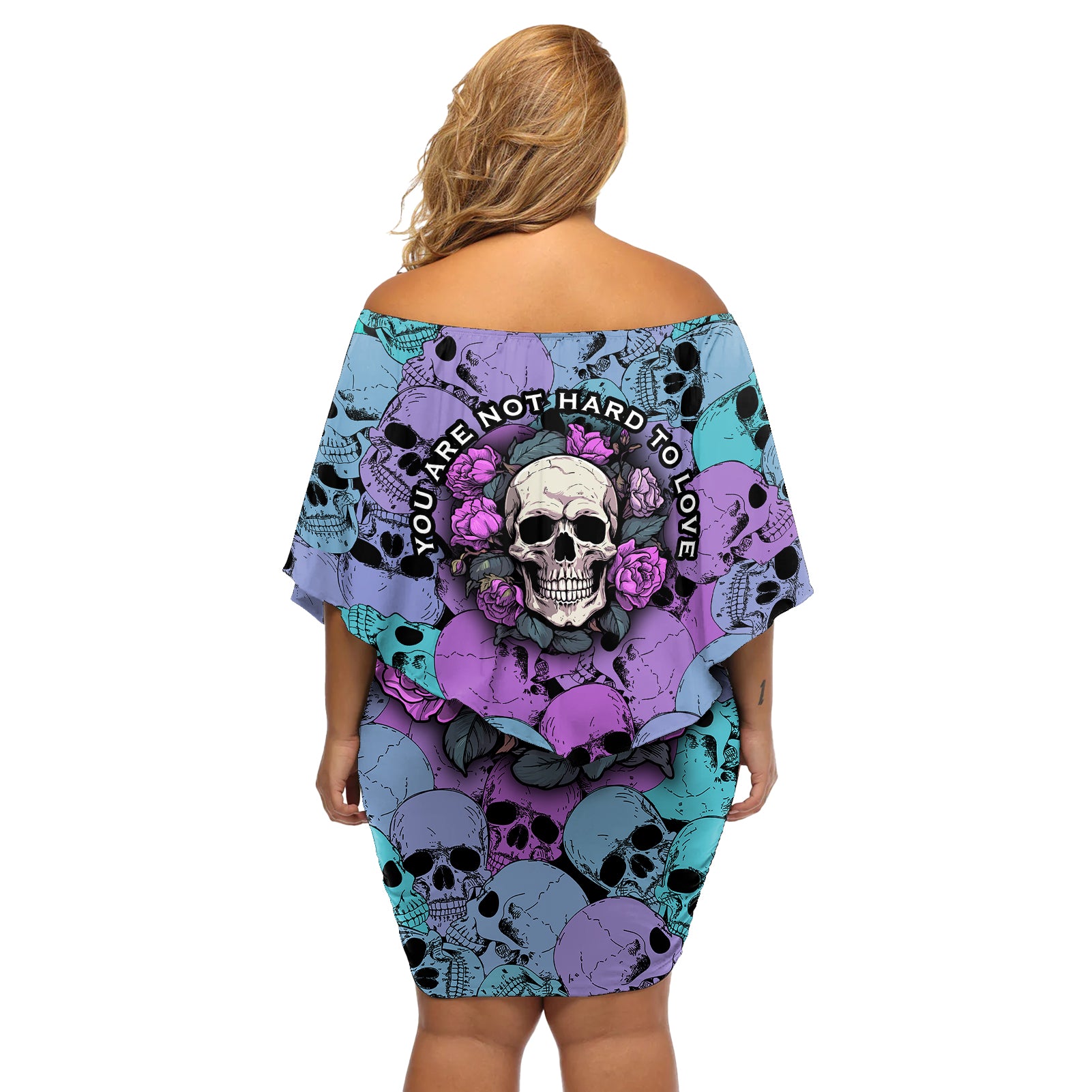 skull-pattern-off-shoulder-short-dress-your-are-not-hard-to-love