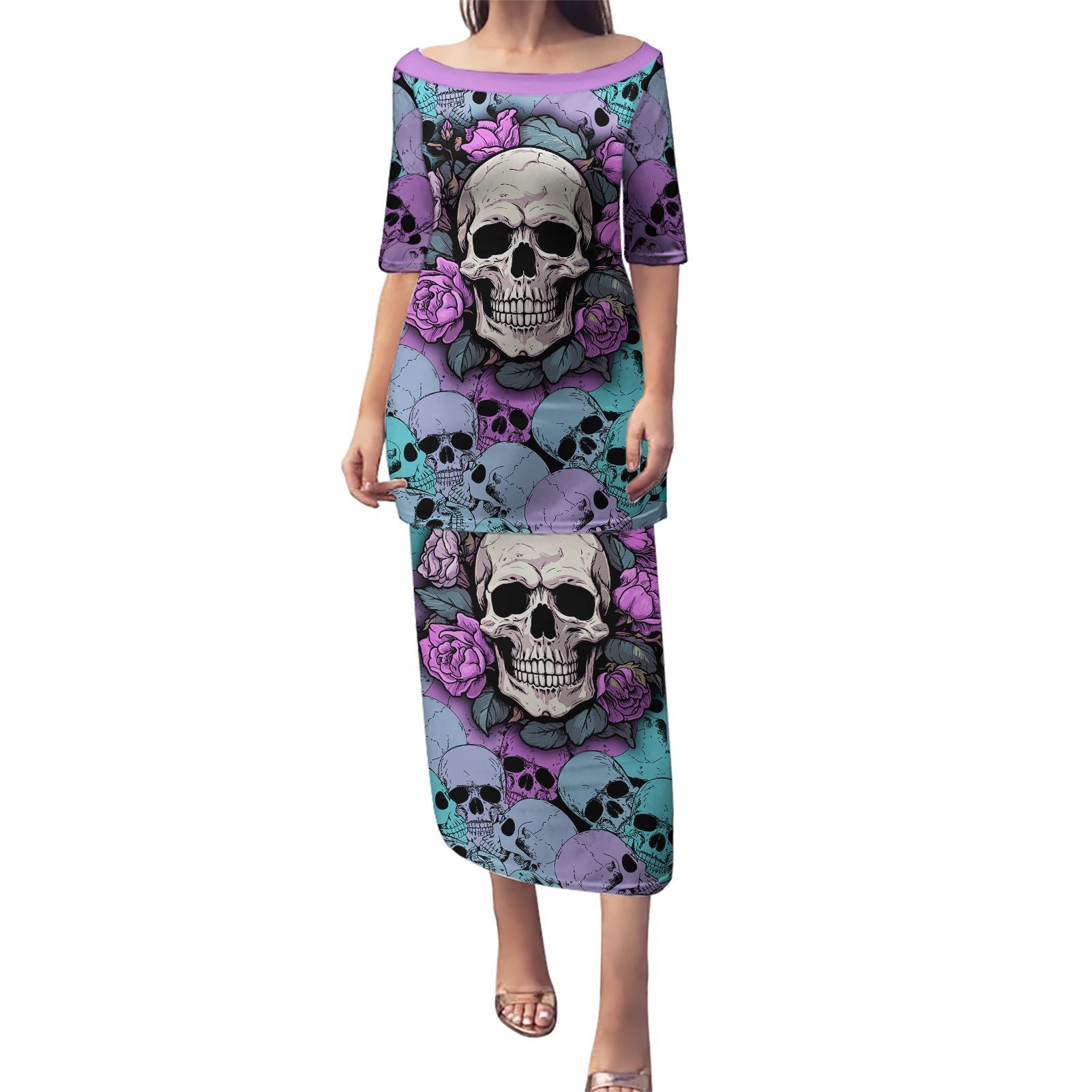 skull-pattern-puletasi-your-are-not-hard-to-love