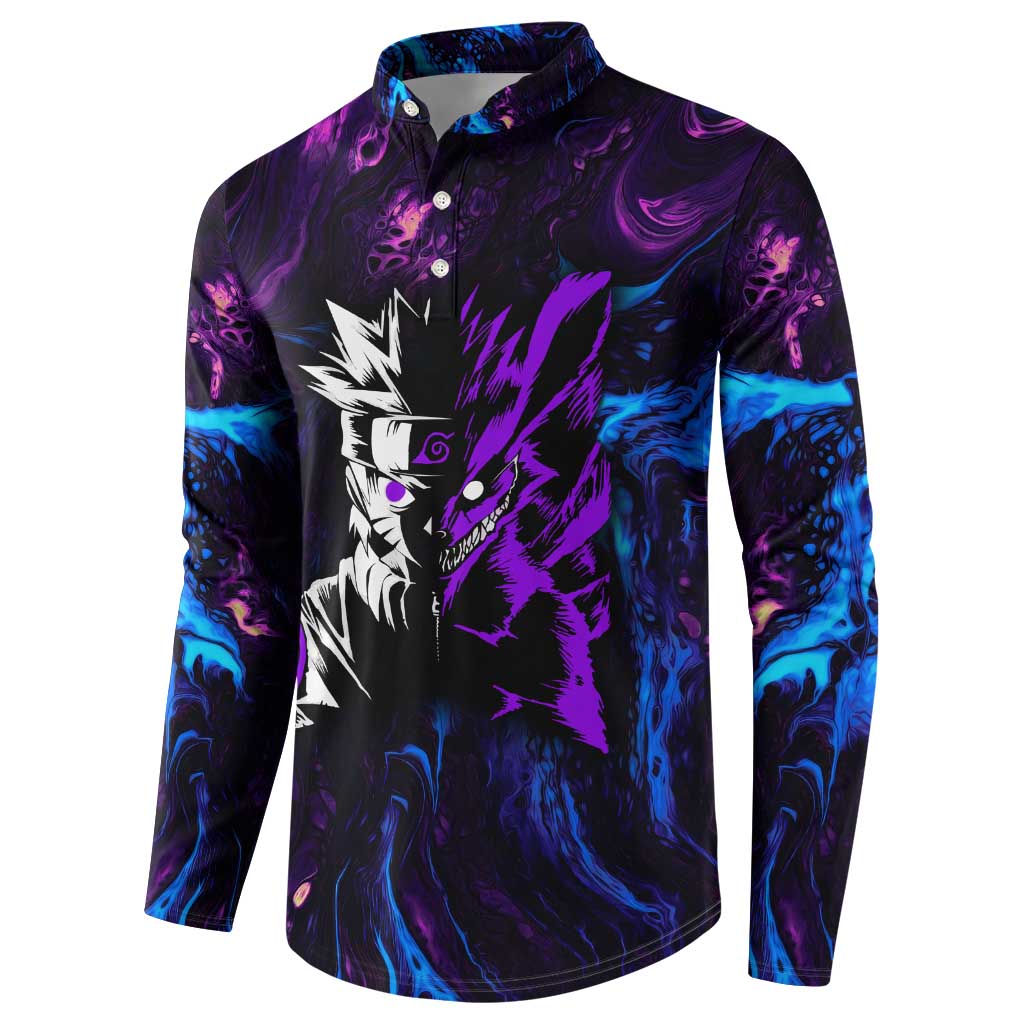 Naruto Awakened Beast Button Sweatshirt Anime Style