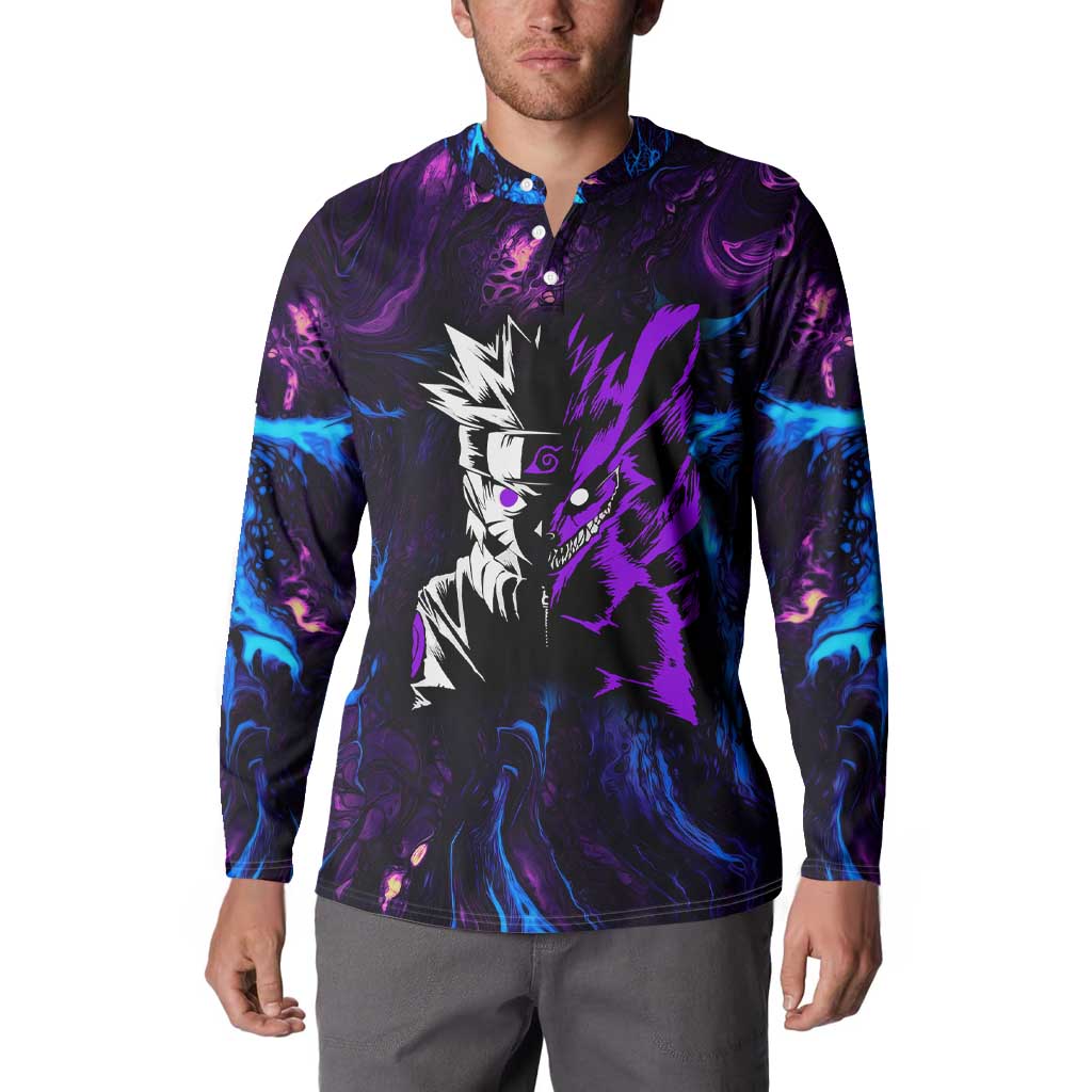 Naruto Awakened Beast Button Sweatshirt Anime Style